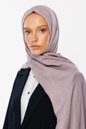Lavender Gray Bamboo Jacquard Hijab