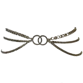 Rhinestone buckle & layered belt